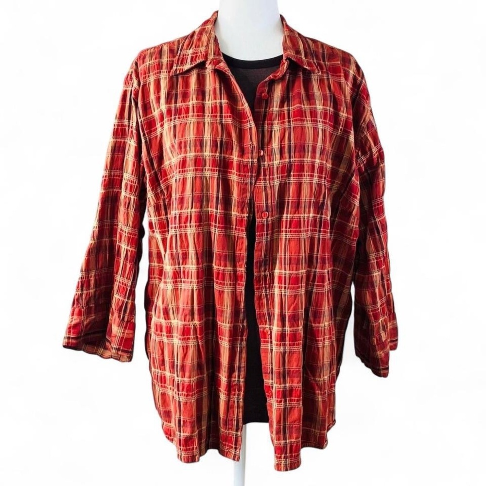 Company One fall colors smocked button down